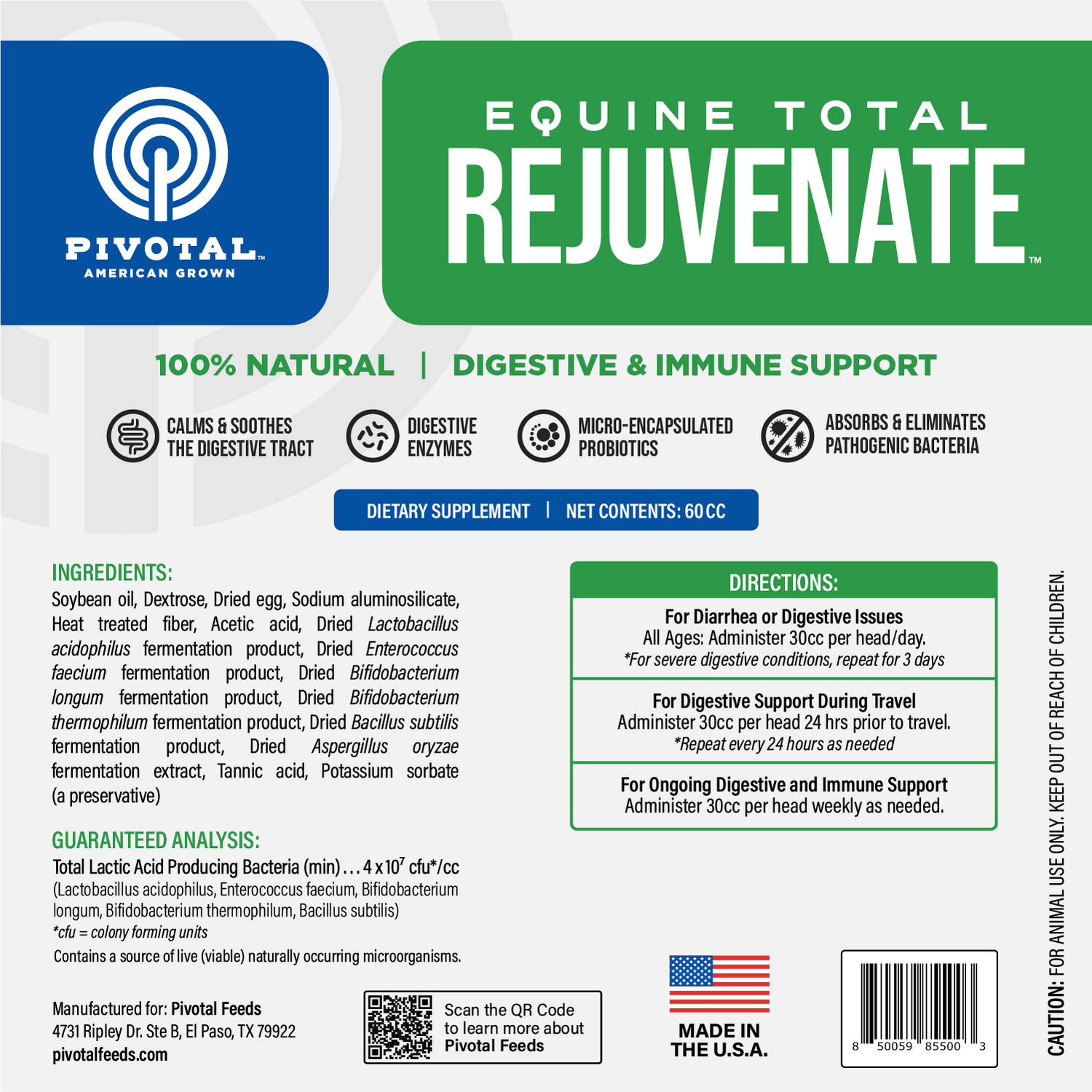 Buy one Equine Total Rejuvenate, Get one Equine Total Gut Defense HALF OFF!