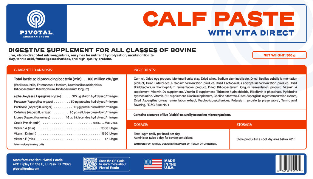 Calf Paste: Advanced Immune &amp; Nutrient Support for Newborn Calves