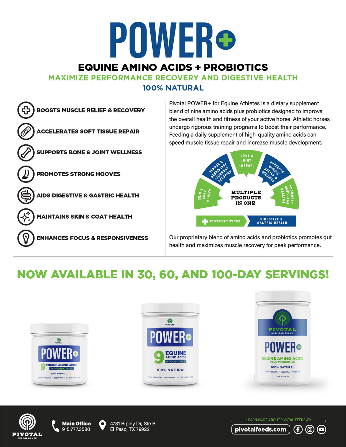 Power+ 9 Equine Amino Acids + Probiotics